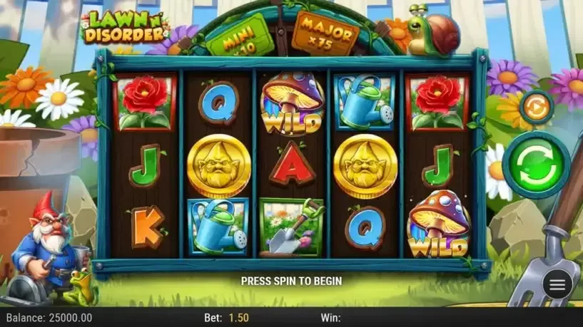Lawn n’ Disorder slot screenshot 