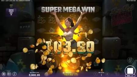 Lucy Luck and the Crimson Diamond slot screenshot 6