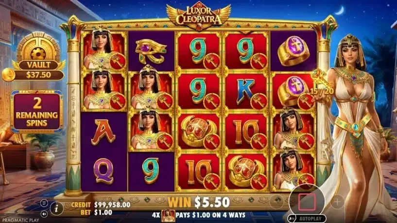 Luxor of Cleopatra slot screenshot 