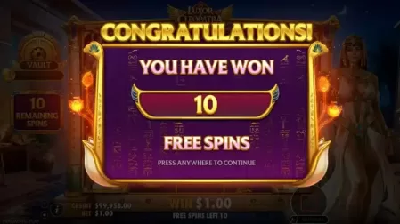 Luxor of Cleopatra slot screenshot 3