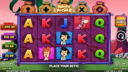 The Flintstones Rocky Riches slot screenshot 1