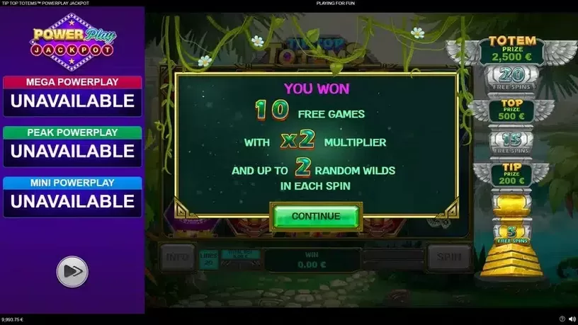 Tip Top Totems Power Play slot screenshot 2