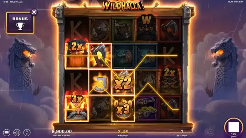 Wildhalla slot screenshot 