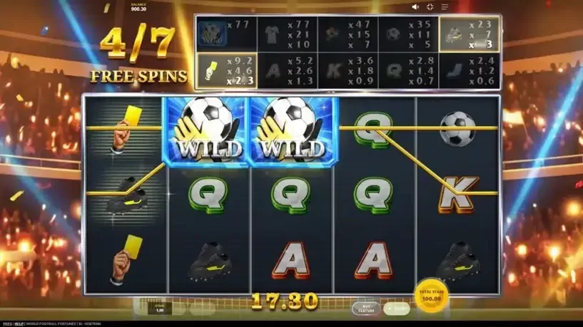 World Football Fortunes slot screenshot 