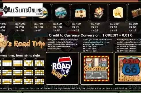 Game info screen