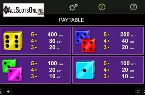 Pay Table screen 2