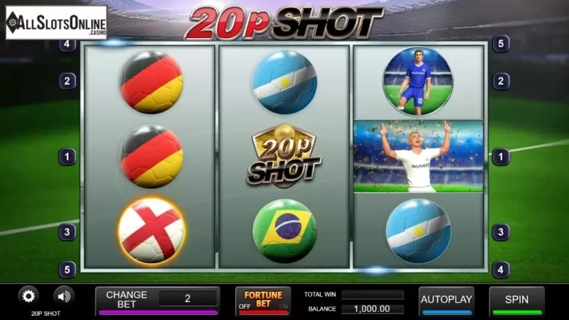 Reel Screen. 20p Shot from Inspired Gaming