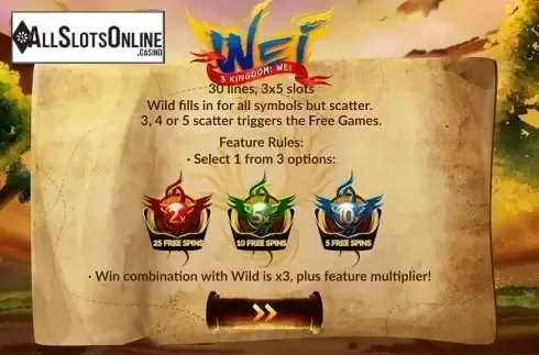 Intro screen. 3 Kingdom: Wei from Maverick