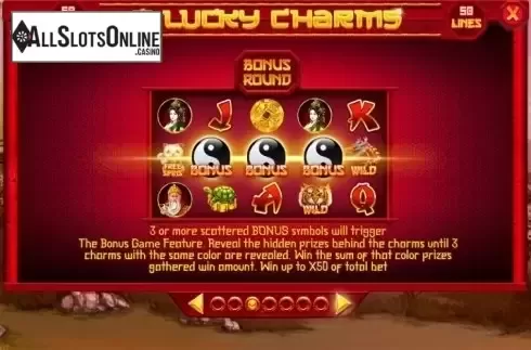 Paytable 3. 8 Lucky Charms from Spinomenal
