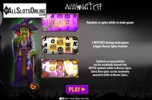 Start Screen. Abby And The Witch from Zeus Play