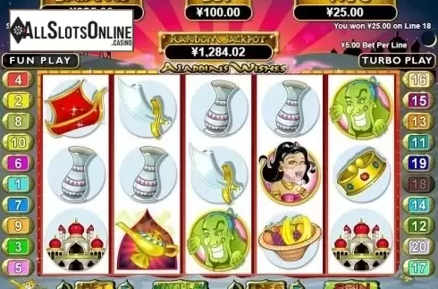 Win Screen. Aladdin's wishes from RTG