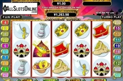 Reel Screen. Aladdin's wishes from RTG