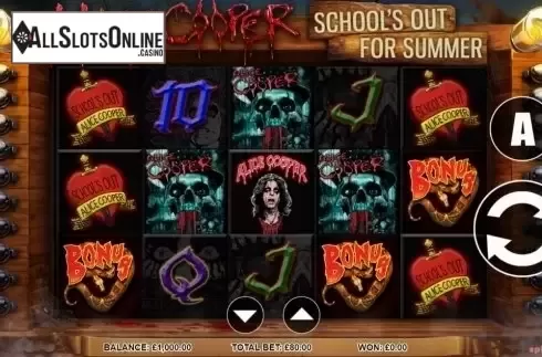 Game Workflow screen. Alice Cooper from FunFair