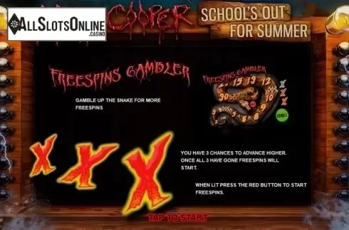 Intro screen. Alice Cooper from FunFair
