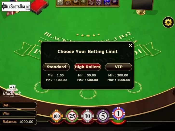 Reels screen. American Blackjack Turbo (GVG) from GVG