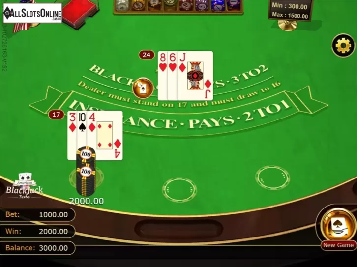 Win screen. American Blackjack Turbo (GVG) from GVG