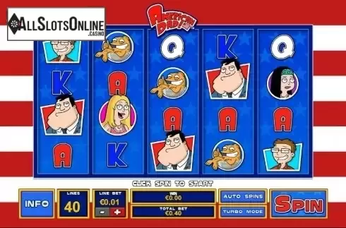 Game Workflow screen. American Dad from Playtech
