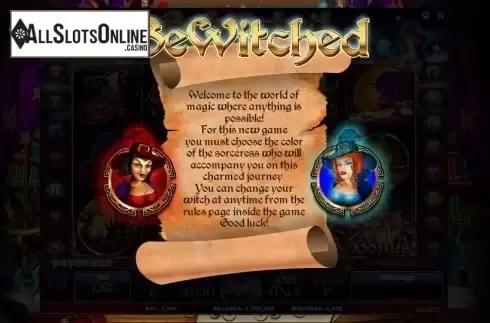 Game features. Bewitched from iSoftBet
