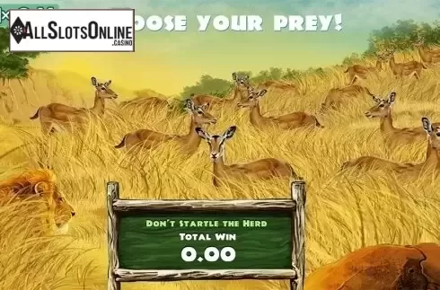 Bonus game screen. Big Game Hunter from PlayPearls