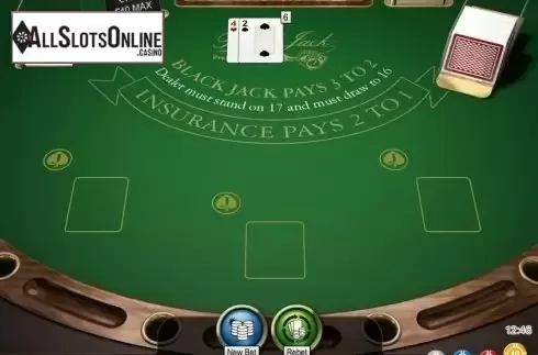 Game Screen. Blackjack Professional Series from NetEnt