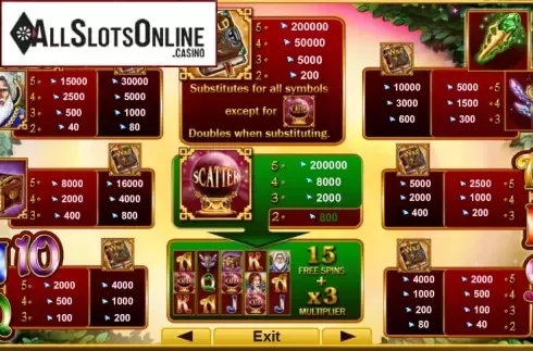 Screen2. Book of Magic (EGT) from EGT