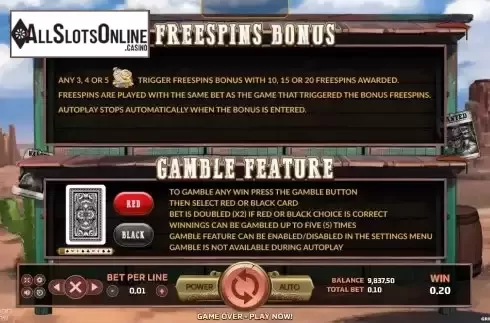 Features screen