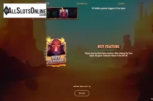 Buy Feature screen