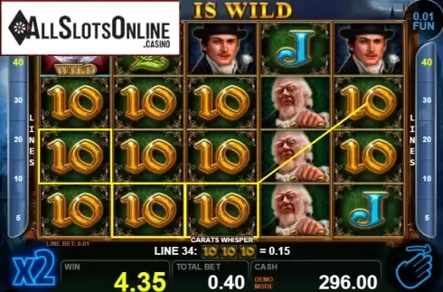 Win screen 1. Carats Whisper from Casino Technology