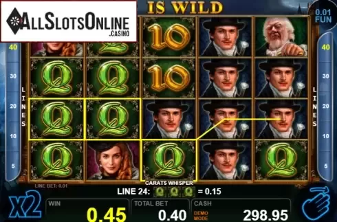 Win screen 3. Carats Whisper from Casino Technology