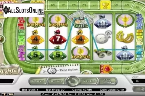 Screen3. Champion of the track from NetEnt