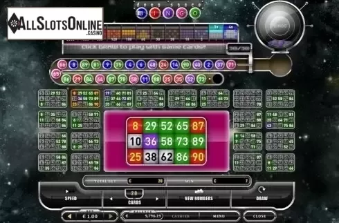 Game Screen. Deep Space Bingo from Oryx