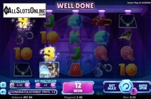 Win Screen. Diamond Fortune from Swintt
