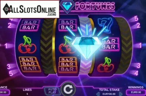 Diamond Step Feature. Diamond Fortunes from Leander Games
