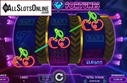 Win Screen 2. Diamond Fortunes from Leander Games