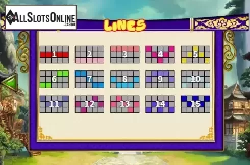 Paylines screen