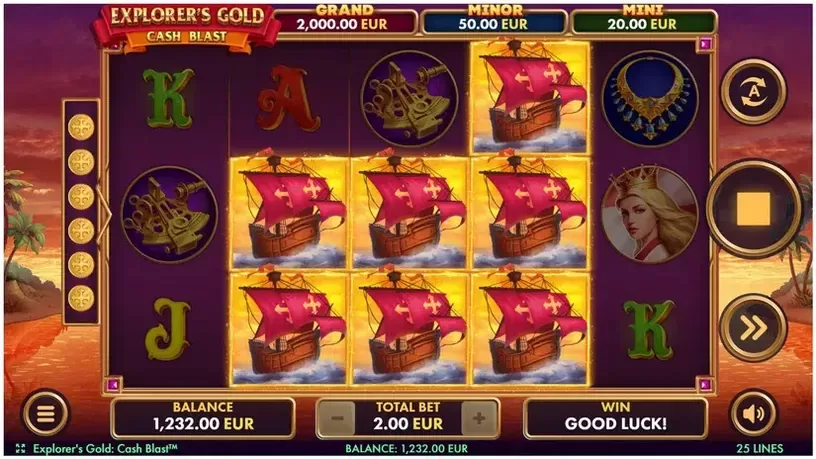Explorer's Gold Cash Blast slot screenshot 2