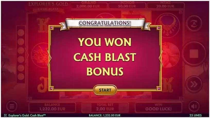 Explorer's Gold Cash Blast slot screenshot 3