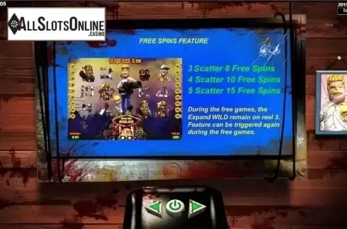 Paytable 4. Father & Zombies from Spadegaming