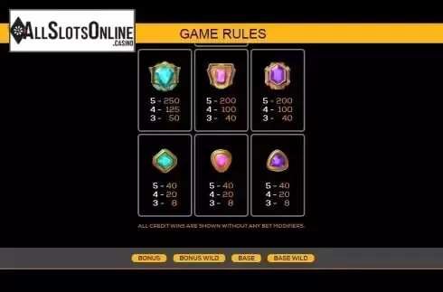 Paytable screen 2