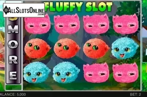 Reels screen. Fluffy Slot from Spinomenal
