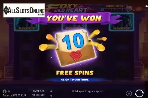 Free Spins Win Screen