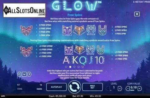 Screen7. Glow from NetEnt
