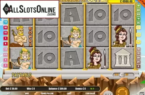Screen2. Gods And Goddesses Of Olympus from Portomaso Gaming
