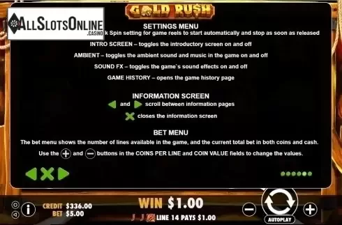Paytable 5. Gold Rush (Pragmatic Play) from Pragmatic Play