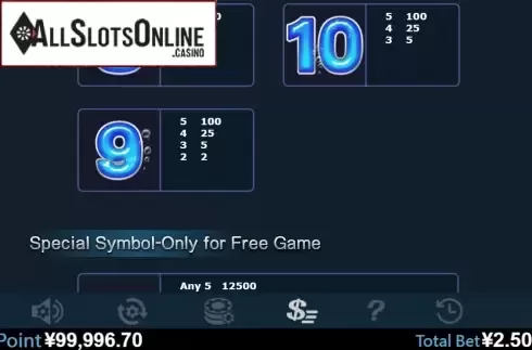 Paytable 3. Great Blue (Virtual Tech) from Virtual Tech