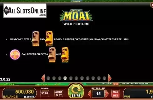 Wild symbols screen