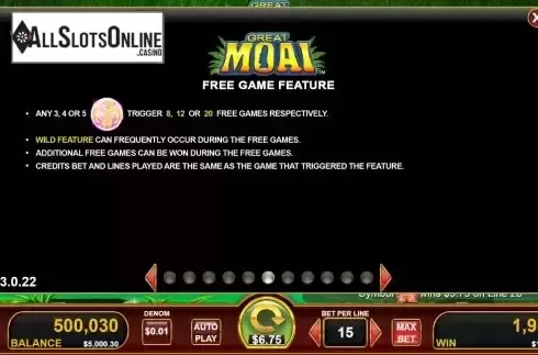 Free Games screen