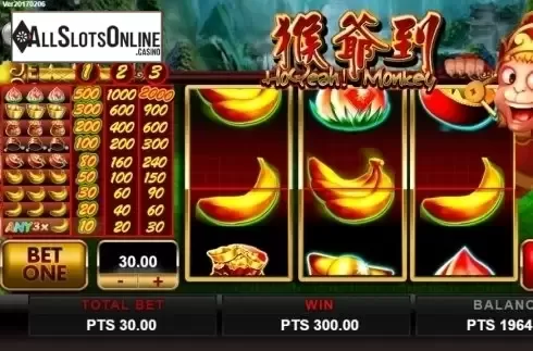 Win screen. HoYeah! Monkey from Spadegaming