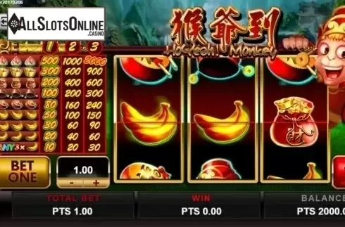 Reel screen. HoYeah! Monkey from Spadegaming