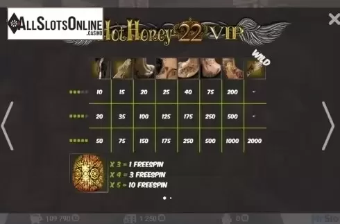 Screen2. Hot Honey 22 VIP from MrSlotty